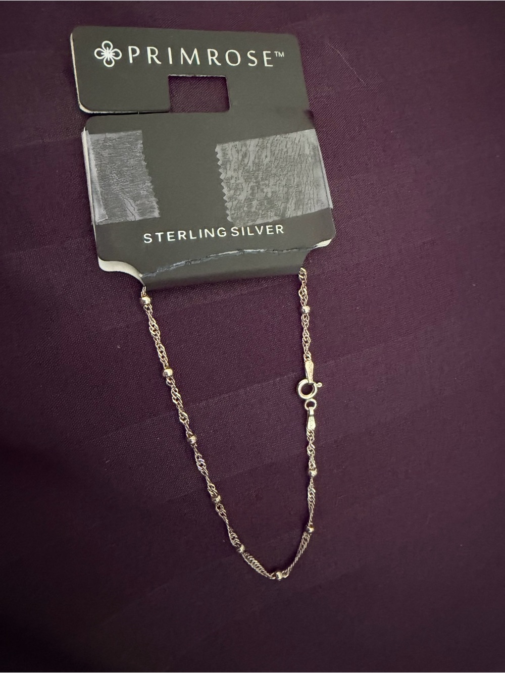 Primrose Sterling Silver Beaded bracelet NWT